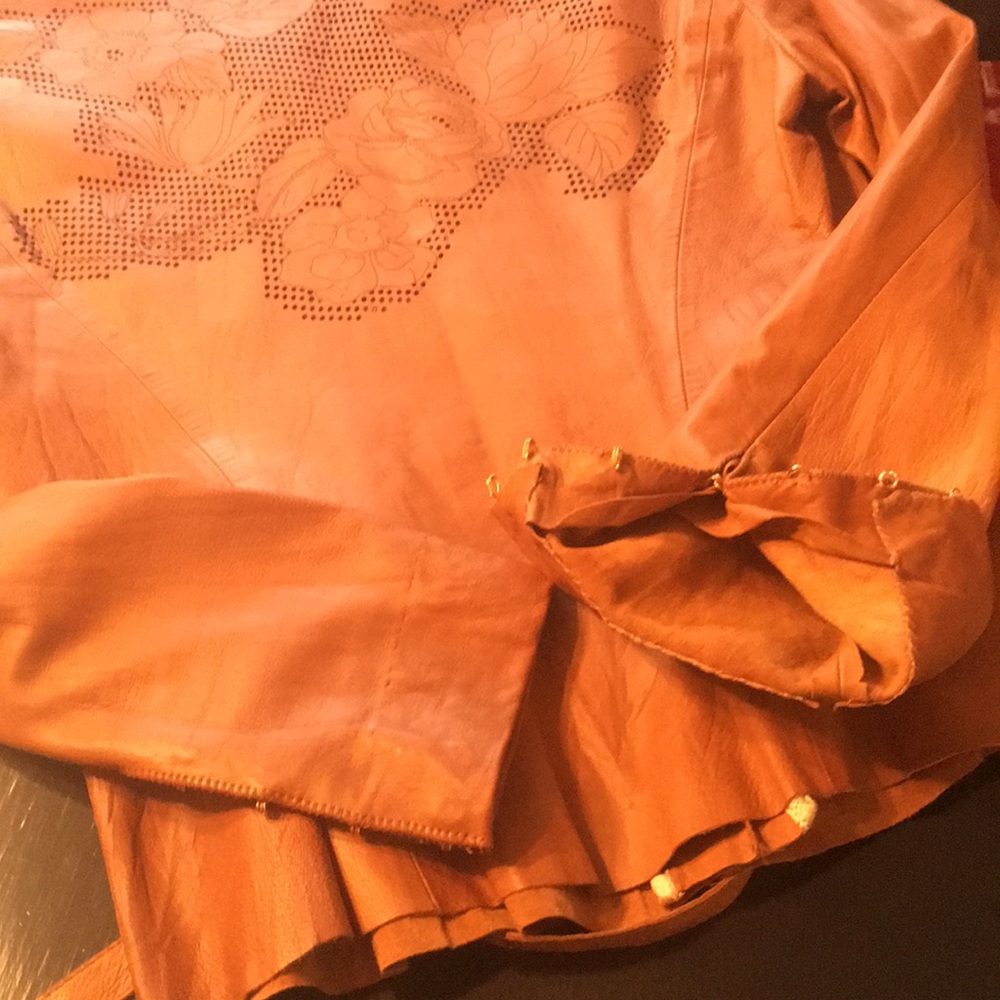 Roberto cavalli cognac leather coat - Picture 3 of 9